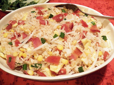 Bacon Egg and Sweet Sausage Fried Rice