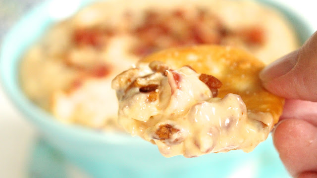 Apricot Cream Cheese Dip with Bacon and Pecans