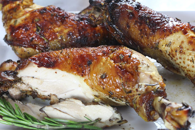 Roasted Balsamic Rosemary Chicken Leg..