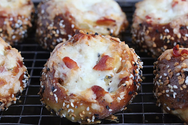 Bacon Cream Cheese Pretzel Buns