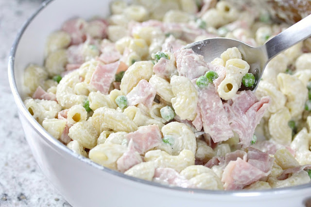 Ham and Peas Macaroni Alfredo