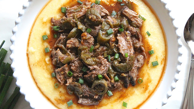 Jalapeño Shredded Beef and Polenta