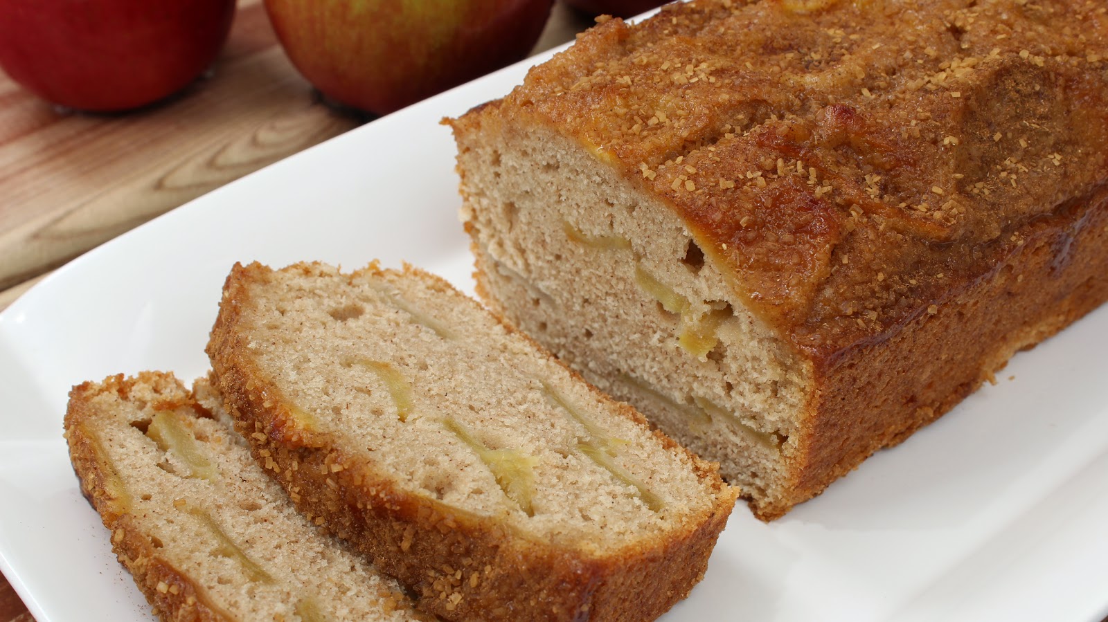 Caramelized Apple Bread with Cinnamon Sugar