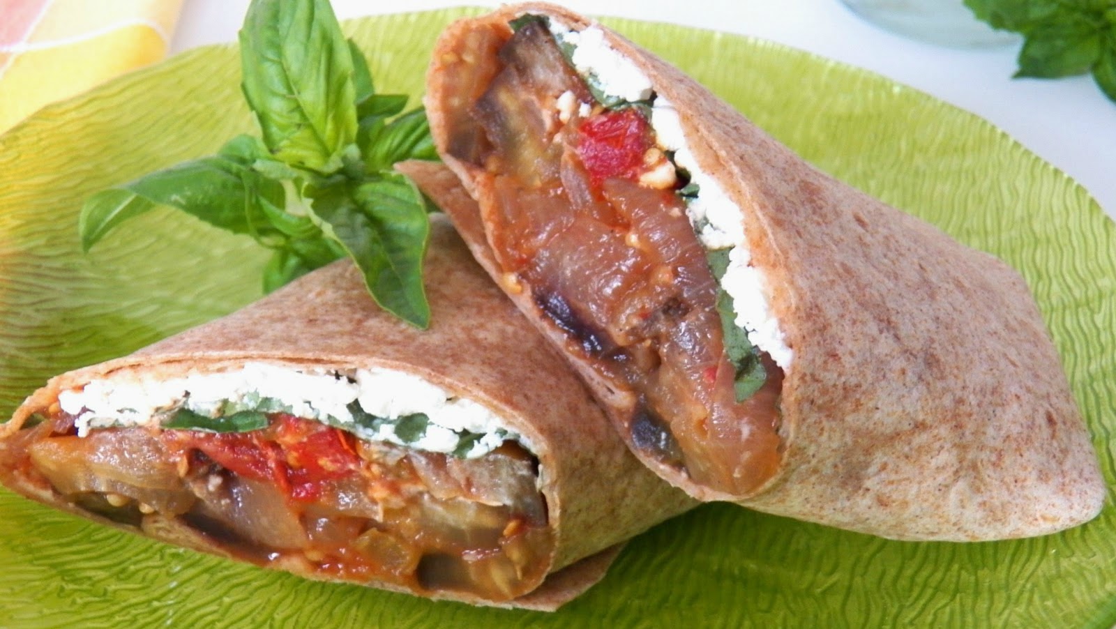 Eggplant Caponata with Goat Cheese Wrap