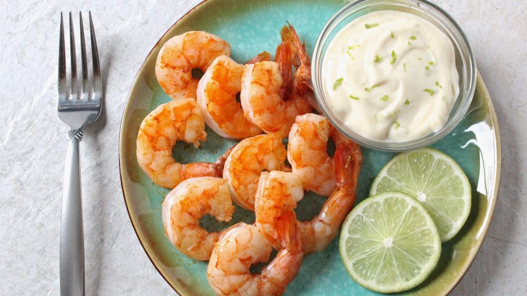 Chipotle Chili Pepper Shrimp with a Limy Dipping Sauce