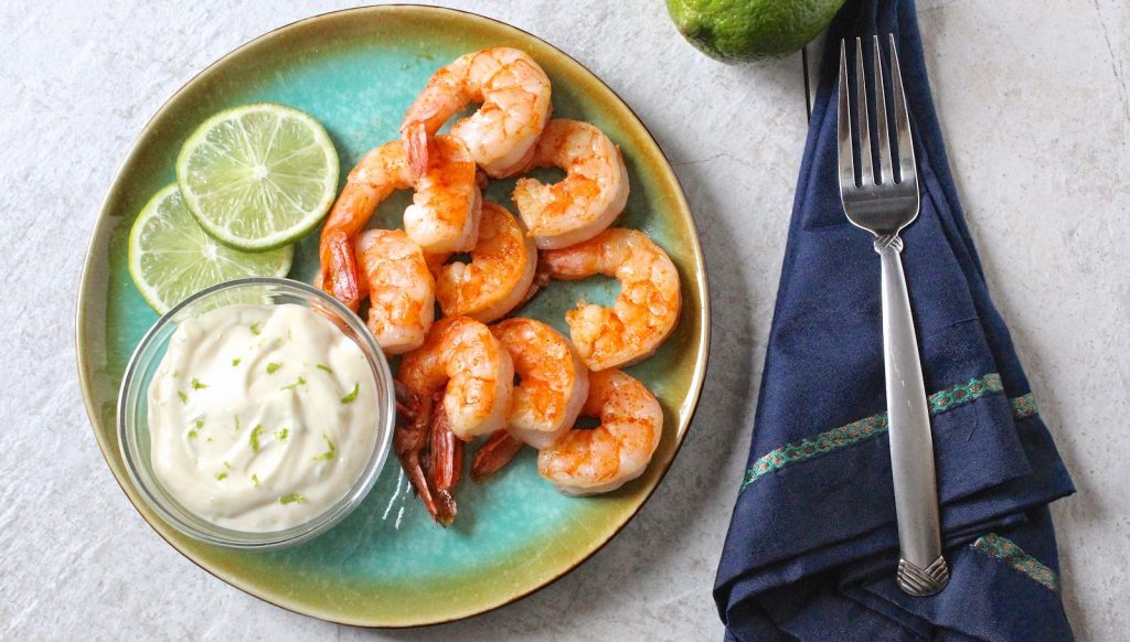 Chipotle Chili Pepper Shrimp with a Limy Dipping Sauce