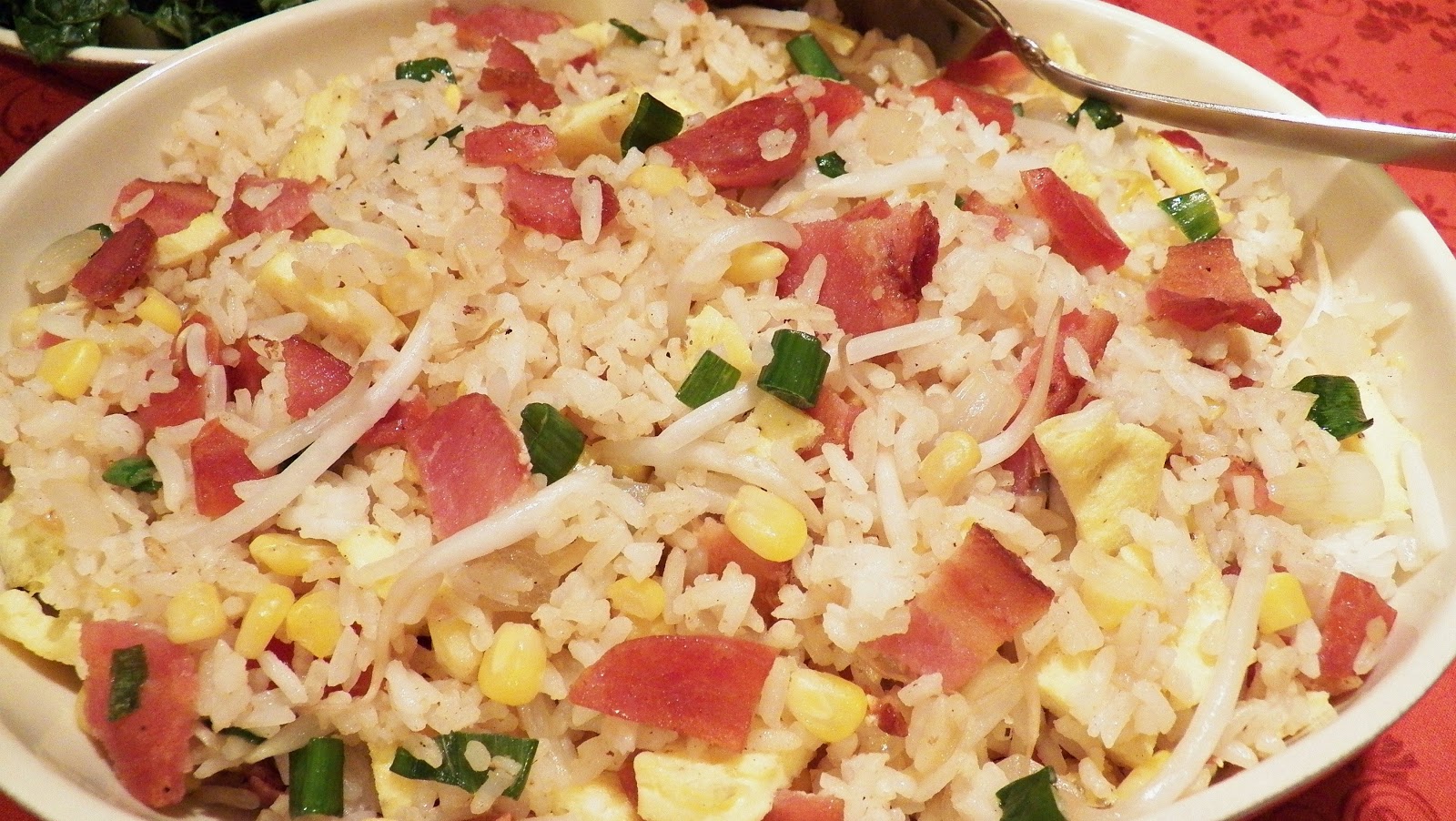 Bacon Egg and Sweet Sausage Fried Rice