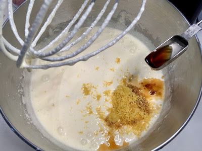 Queijadas batter being made in a stand mixer