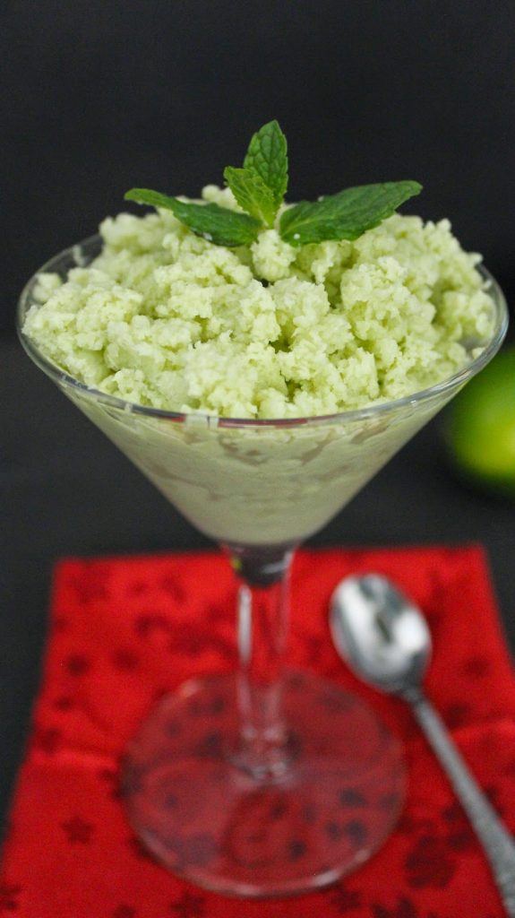 Avocado Coconut and Lime Granita