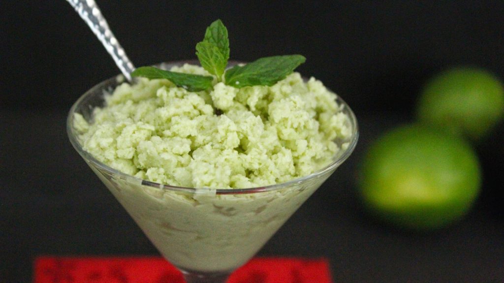 Avocado Coconut and Lime Granita