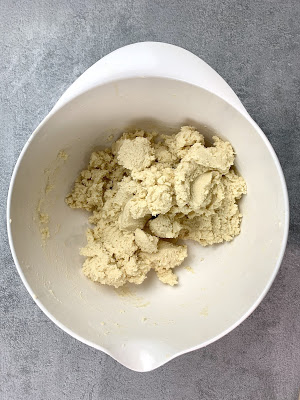 Cookie batter in a bowl