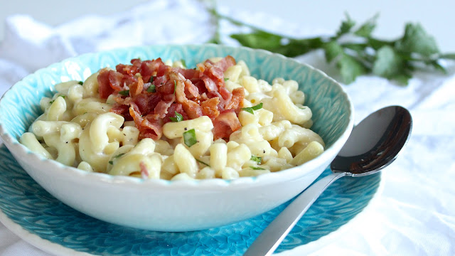 Microwaved Horseradish-Bacon Mac and Cheddar Cheese for One