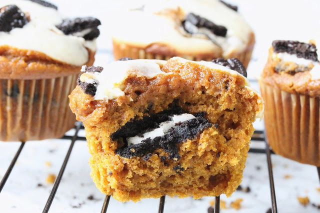 Pumpkin Oreo Muffins