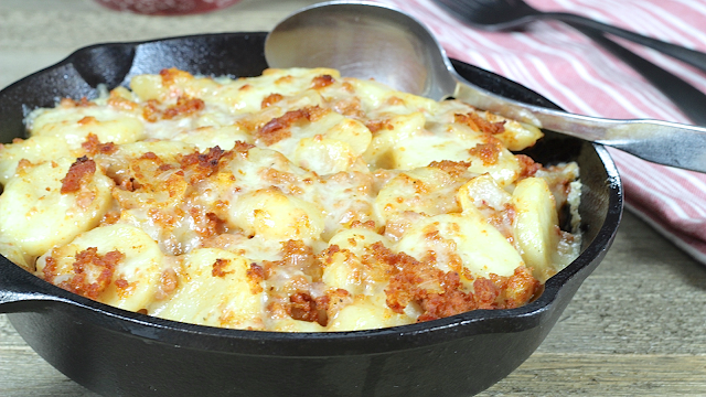 Cheesy Linguica and Potato Bake