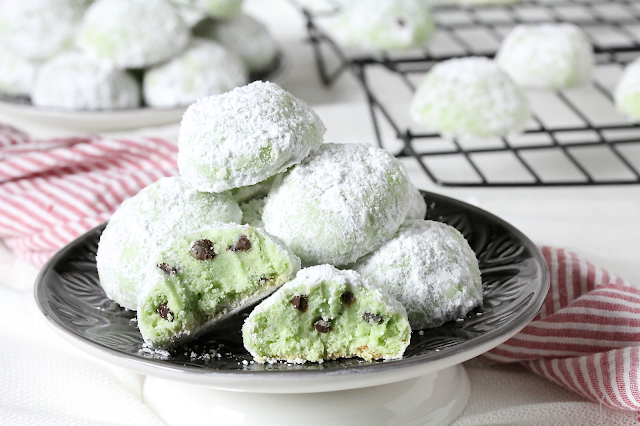 Pistachio Paste Stuffed, Pistachio Snowball Cookies - A Little Spoon