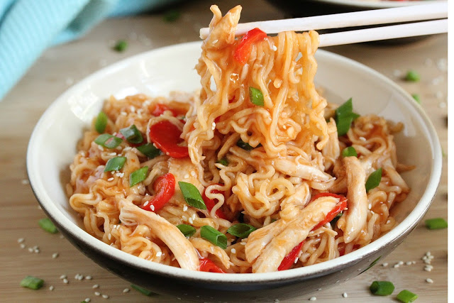 Sweet and Sour Chicken Ramen Noodles