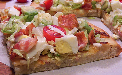 Cobb Salad Pizza with Homemade Pizza Dough