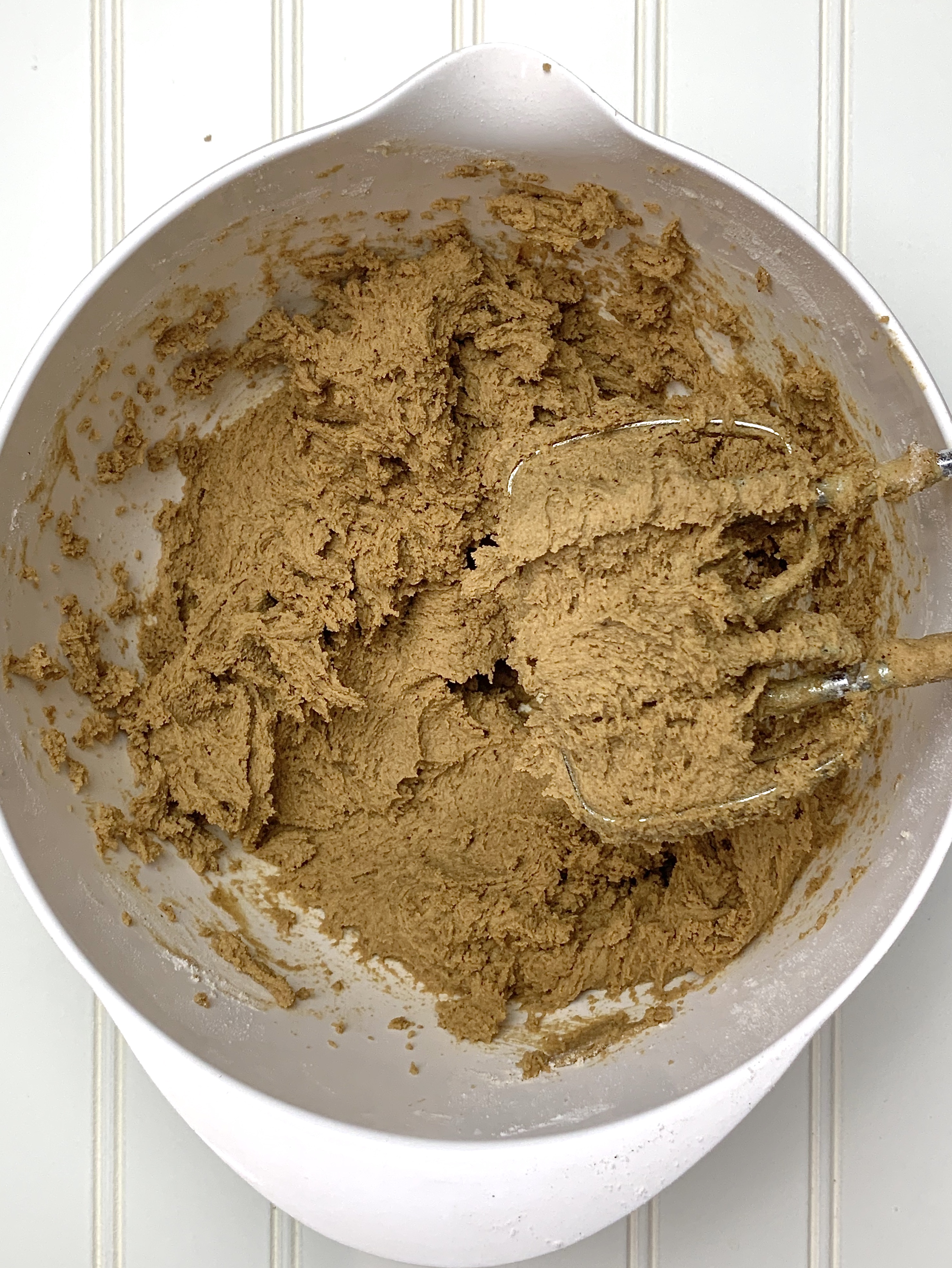 Gingerbread dough in a bowl