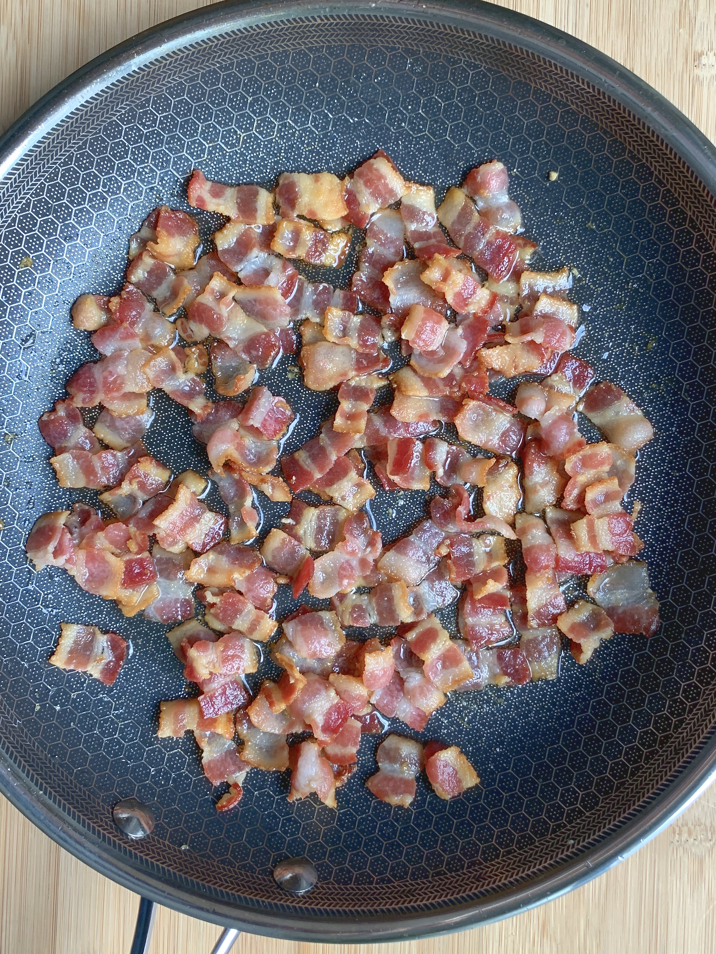 Cooked Bacon in Skillet 
