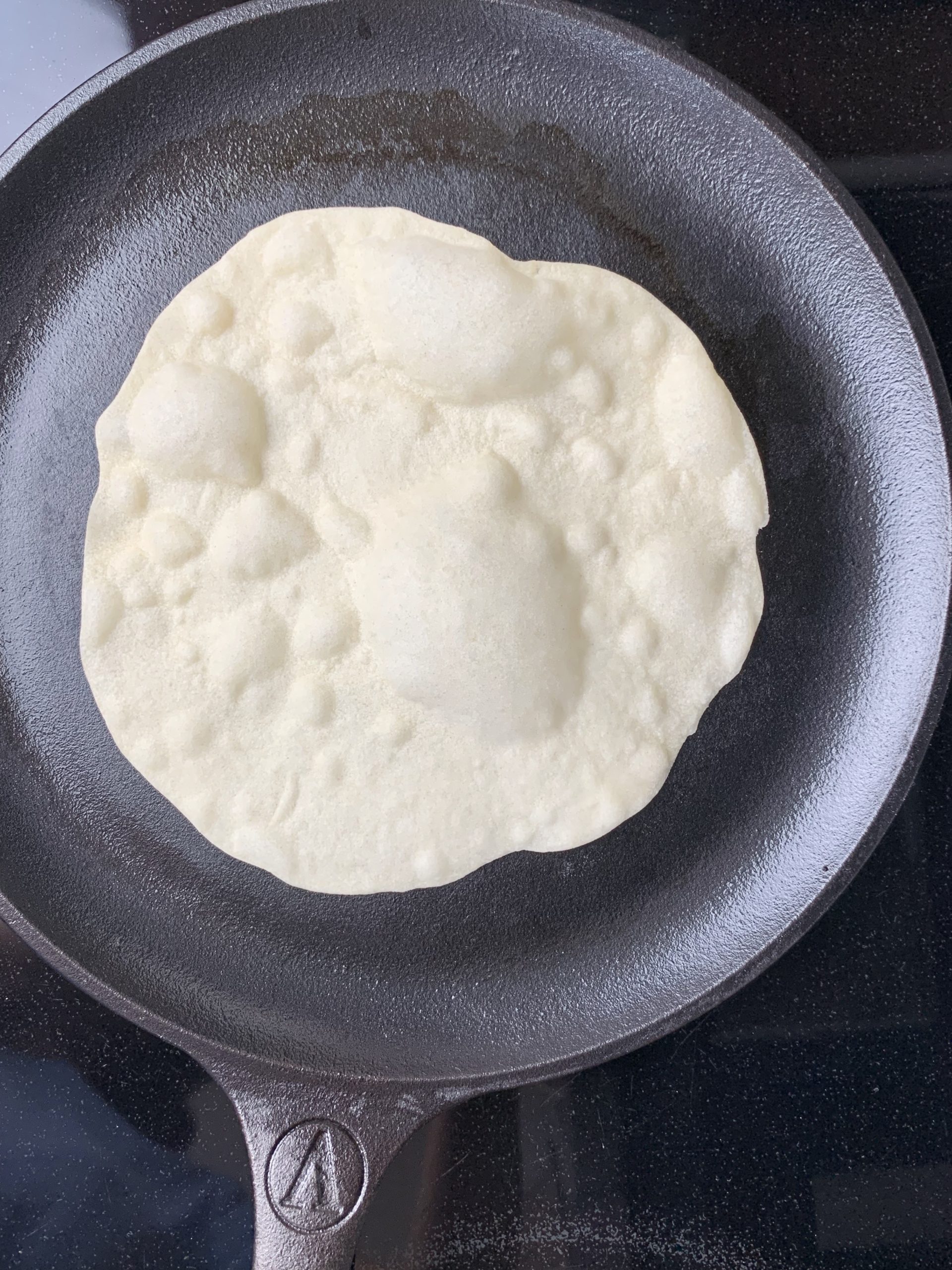 Homemade flour tortillas in a Le Creuset skillet : r/castiron