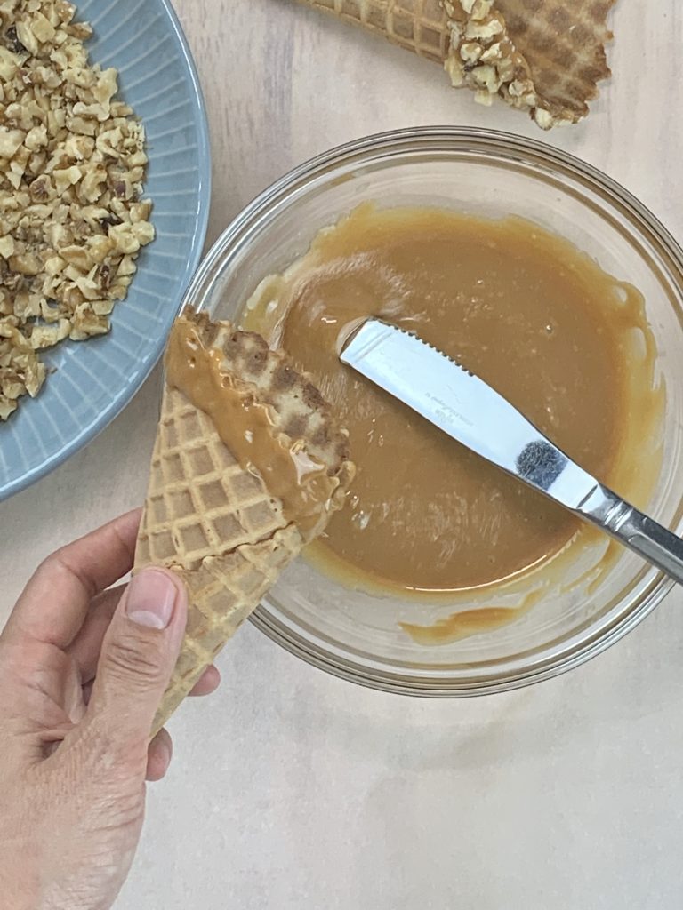 Apple Crisp in a Cone