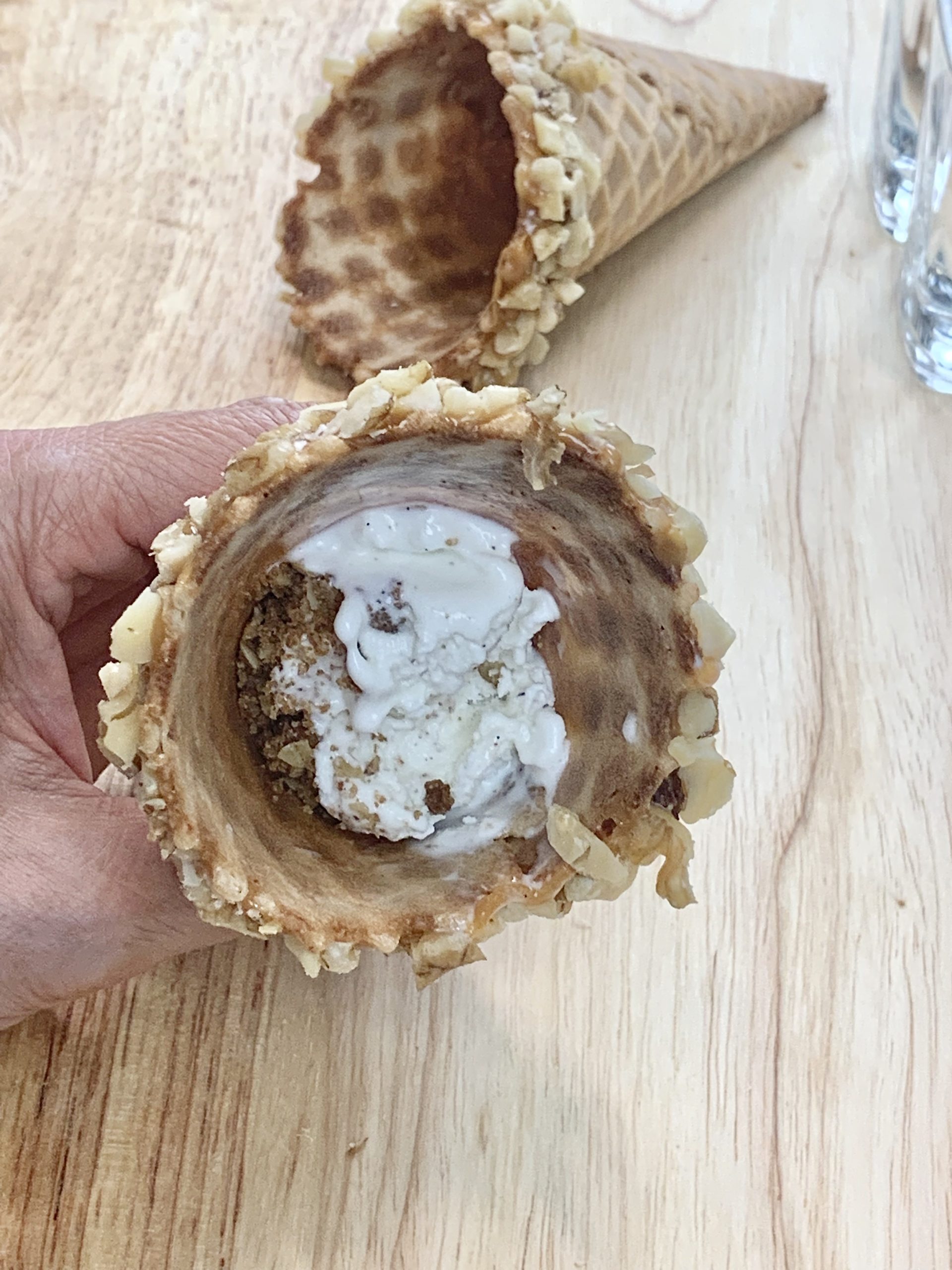 Apple Crisp in a Cone