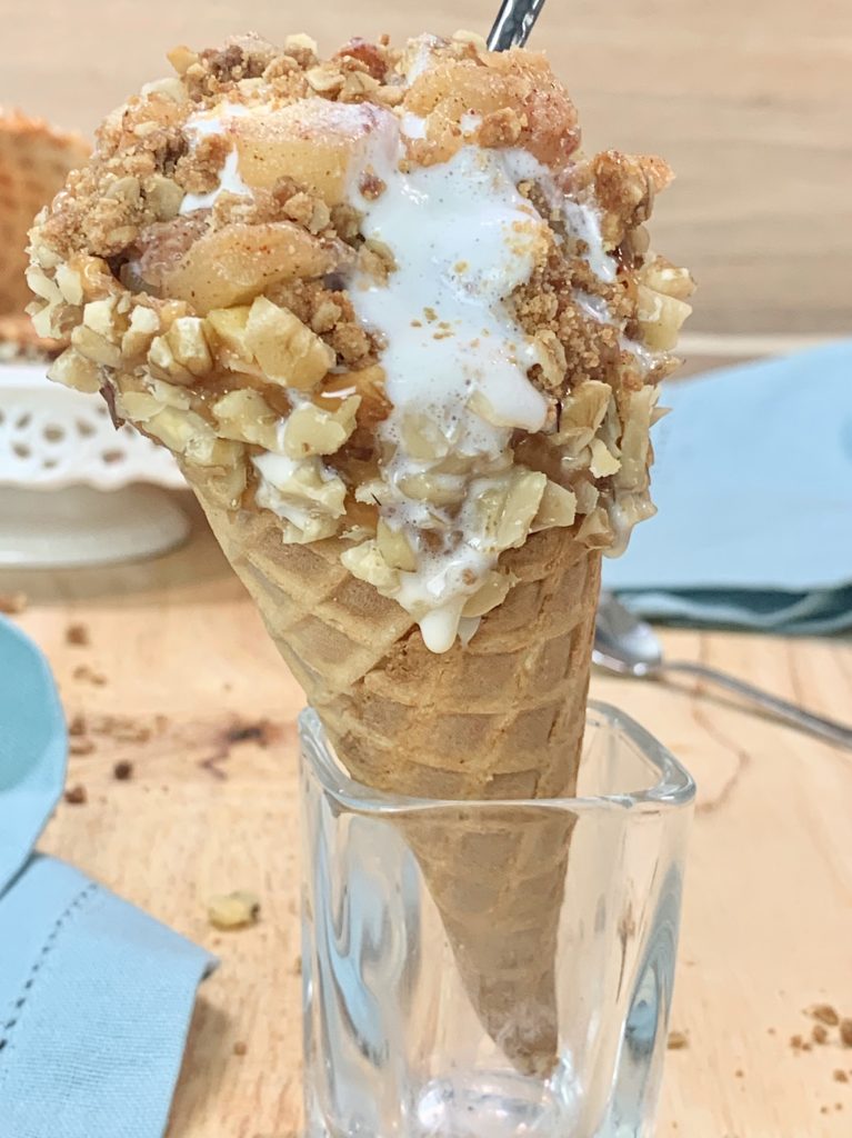 Apple Crisp in a Cone