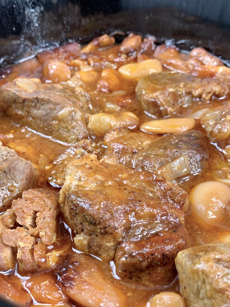 Slow Cooker Pork with Beans