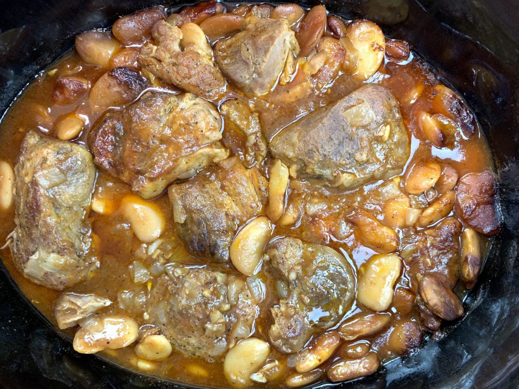 Slow Cooker Pork with Beans