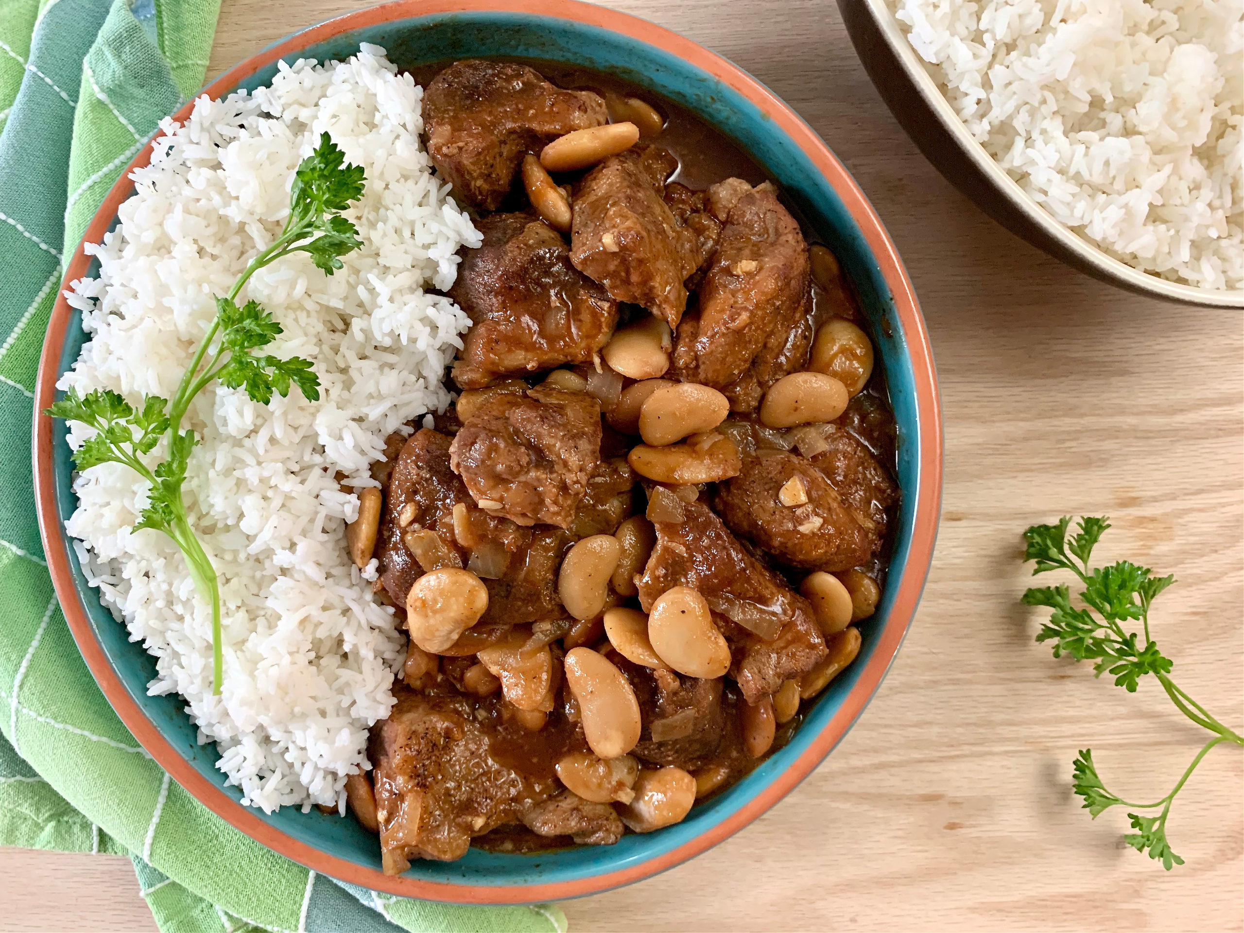 Slow Cooker Pork with Beans