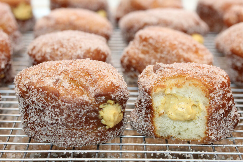 Pumpkin Cream Cheese Filled Donuts