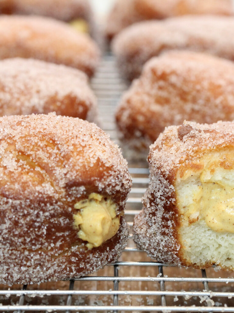 Pumpkin Cream Cheese Filled Donuts