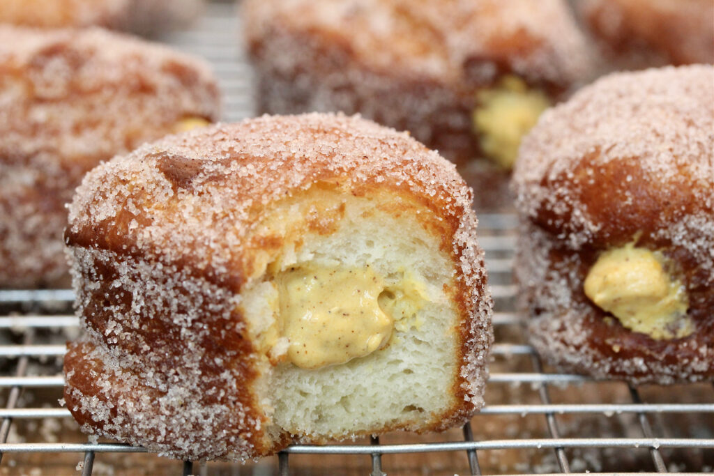 Pumpkin Cream Cheese Filled Donuts