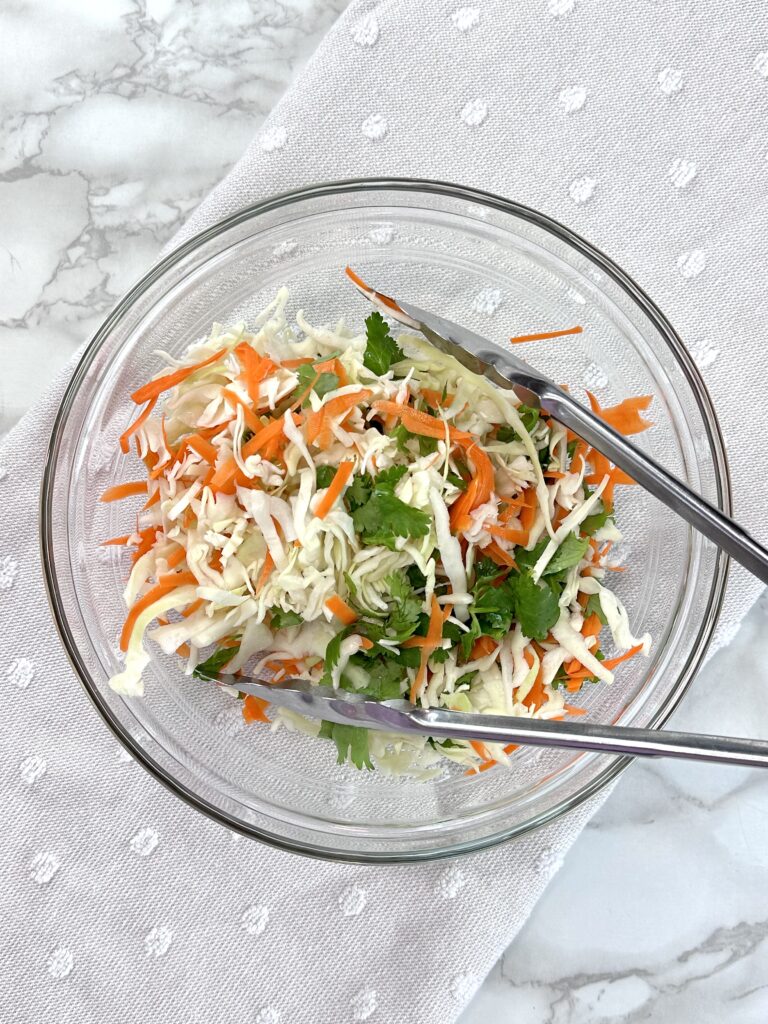 Asian Slaw for Shrimp Tempura Burger