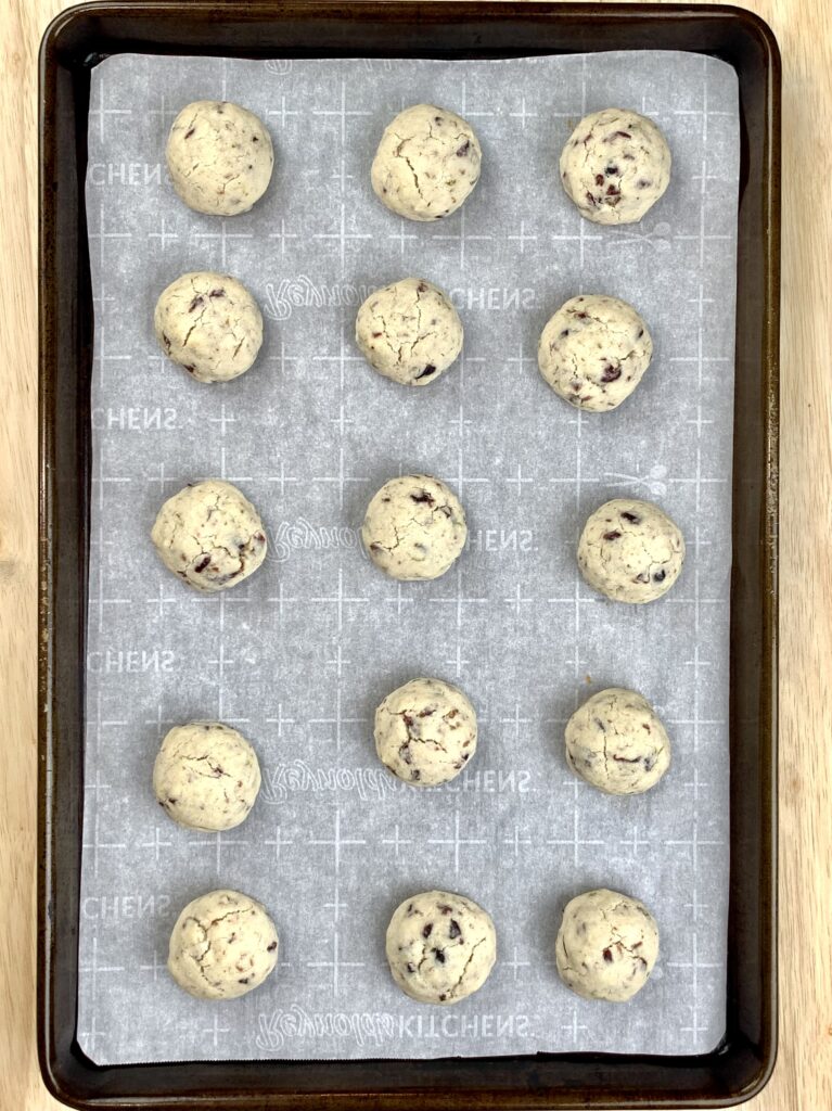 Cranberry Lime Snowball Cookies