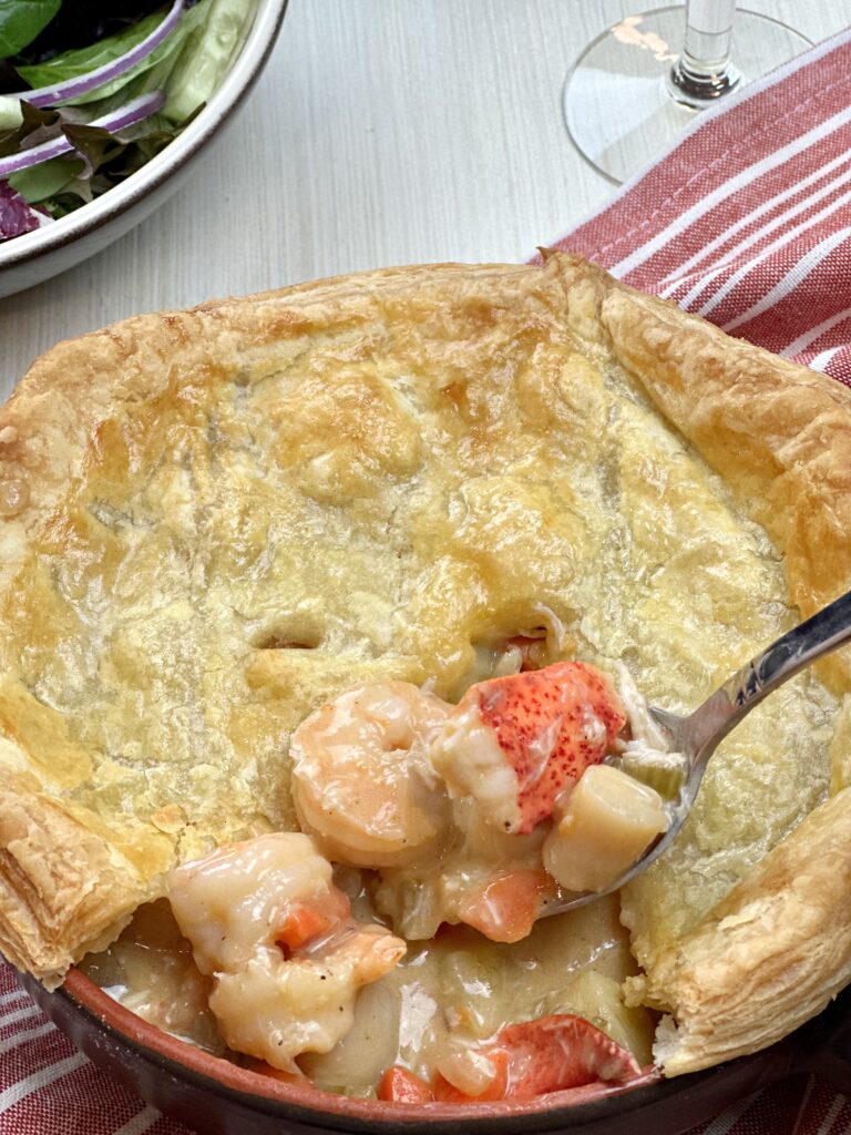 Seafood Pot Pie for 2