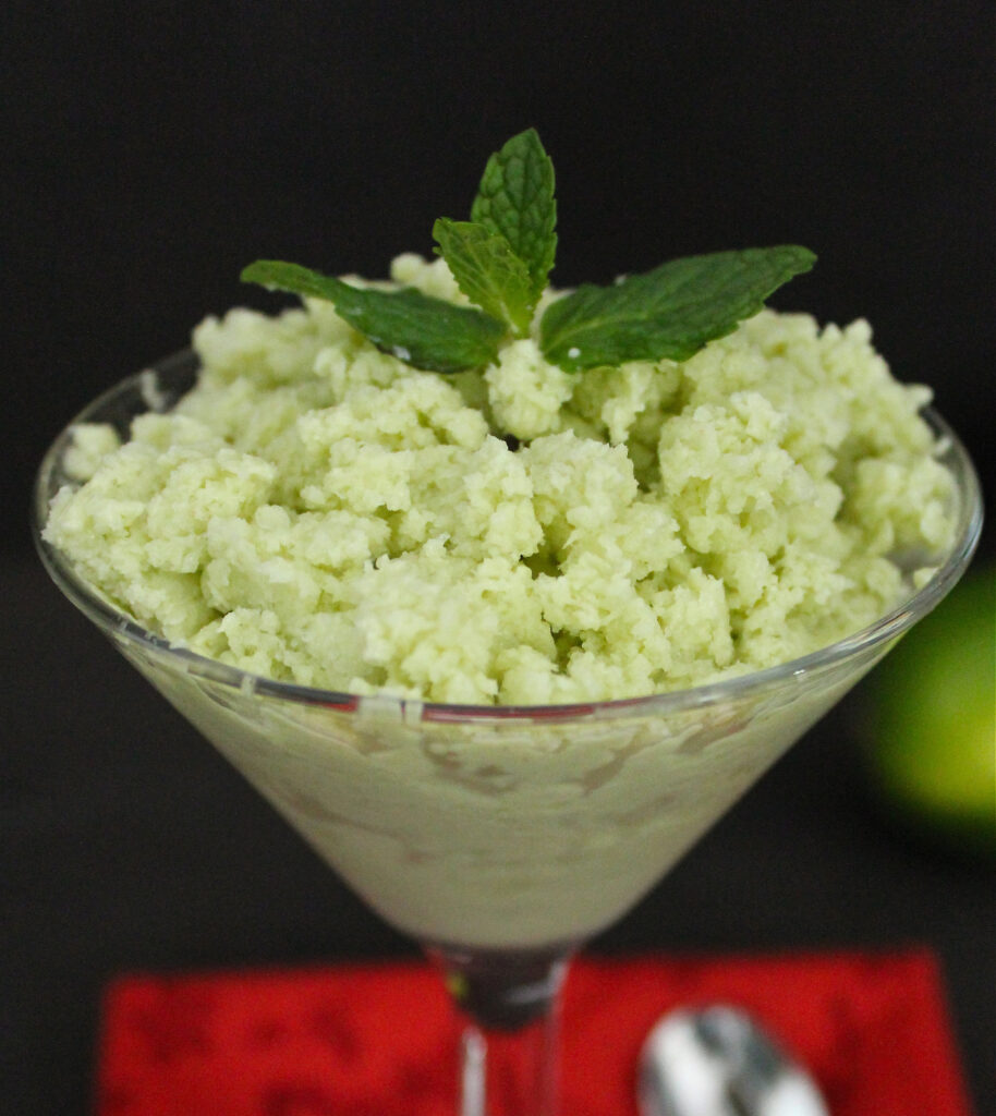 Avocado Coconut and Lime Granita