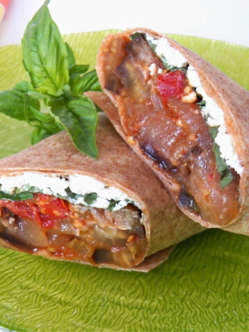 Eggplant Caponata with Goat Cheese Wrap