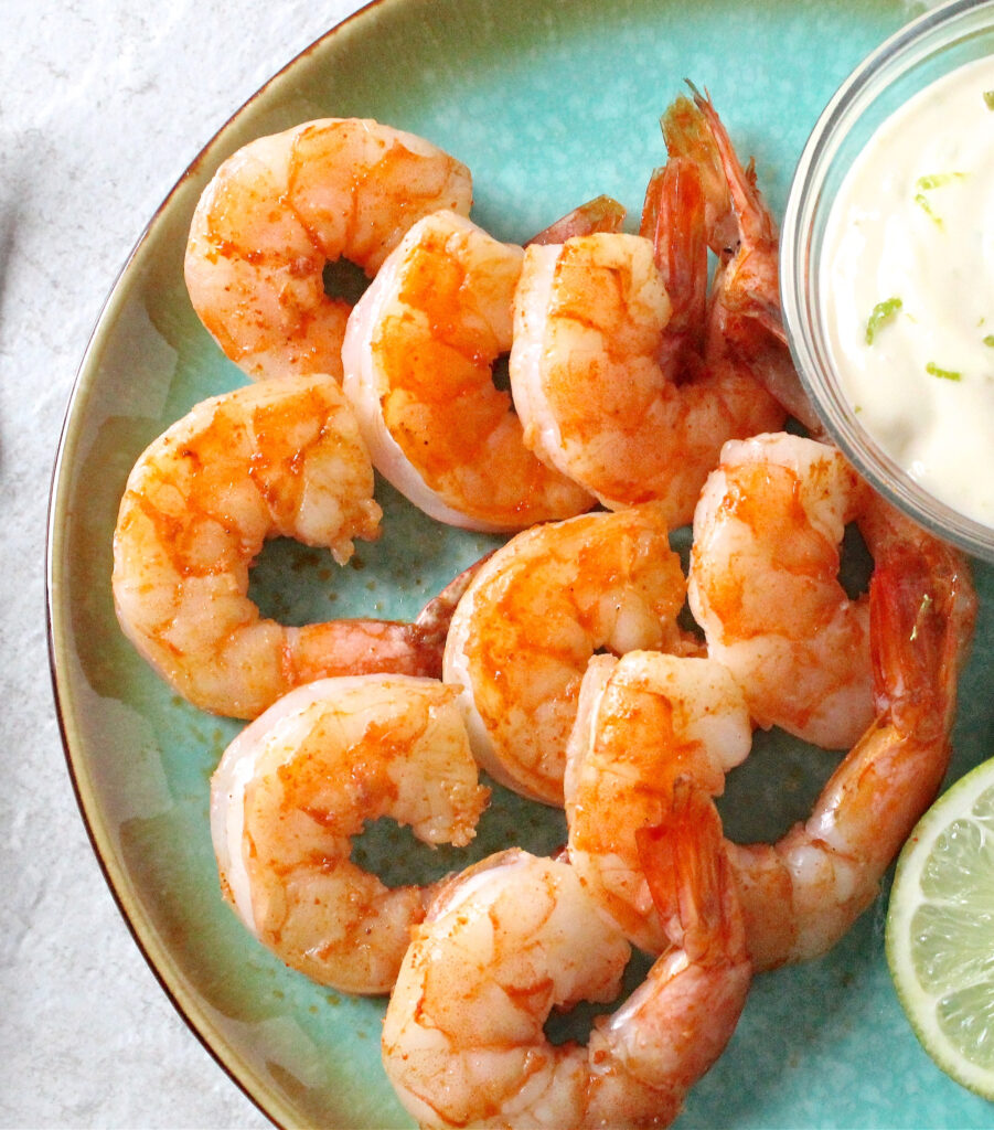 Chipotle Chili Pepper Shrimp with a Limy Dipping Sauce