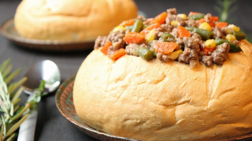 Bread Bowl Hamburger Stew