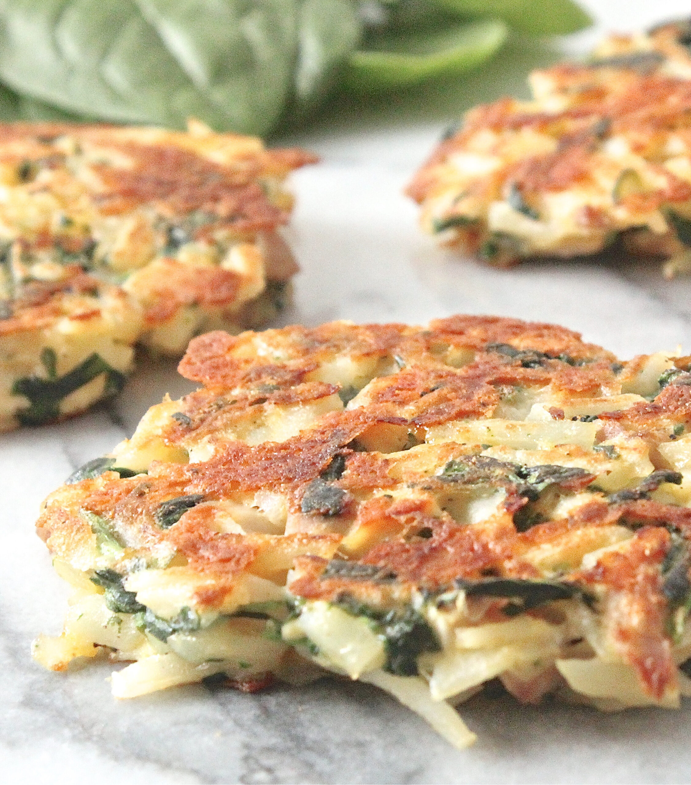 Spinach and Chicken Hash Brown Patties