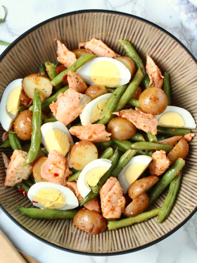 Salmon Potato and Green Bean Salad with Shichimi Togarashi Dressing