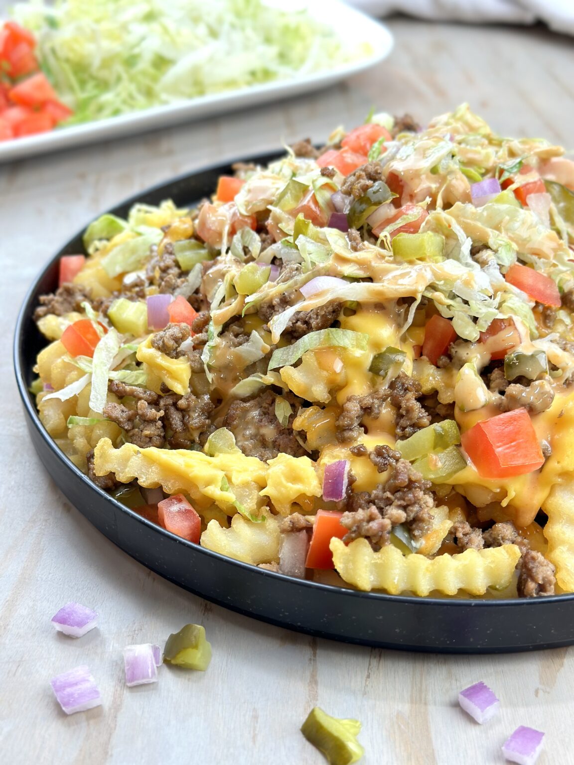 Cheeseburger Loaded Fries In Good Flavor