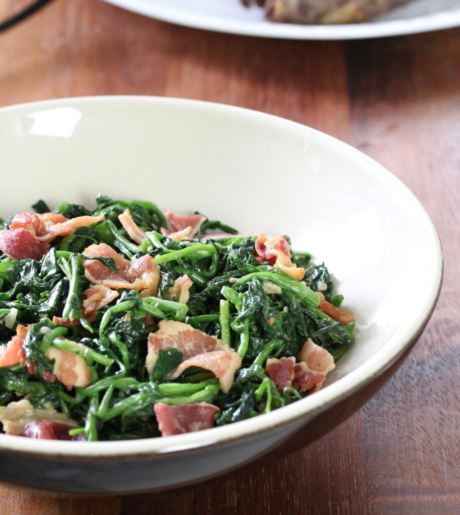 Sautéed Garlicky Watercress With Bacon