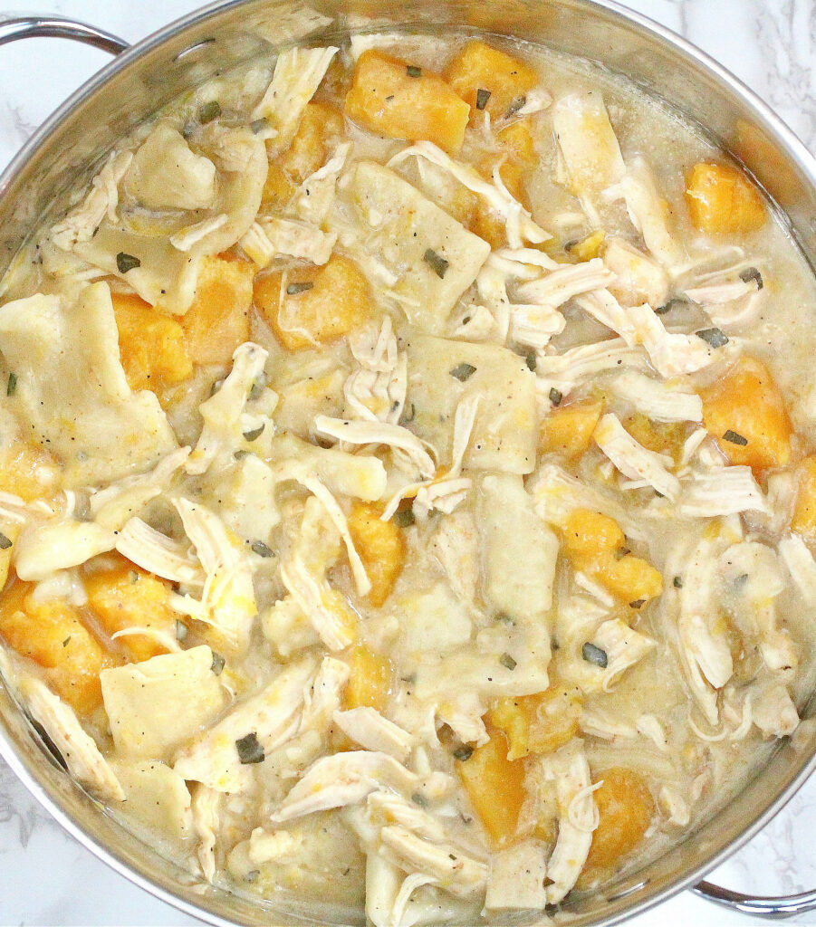 Chicken Butternut and Dumplings