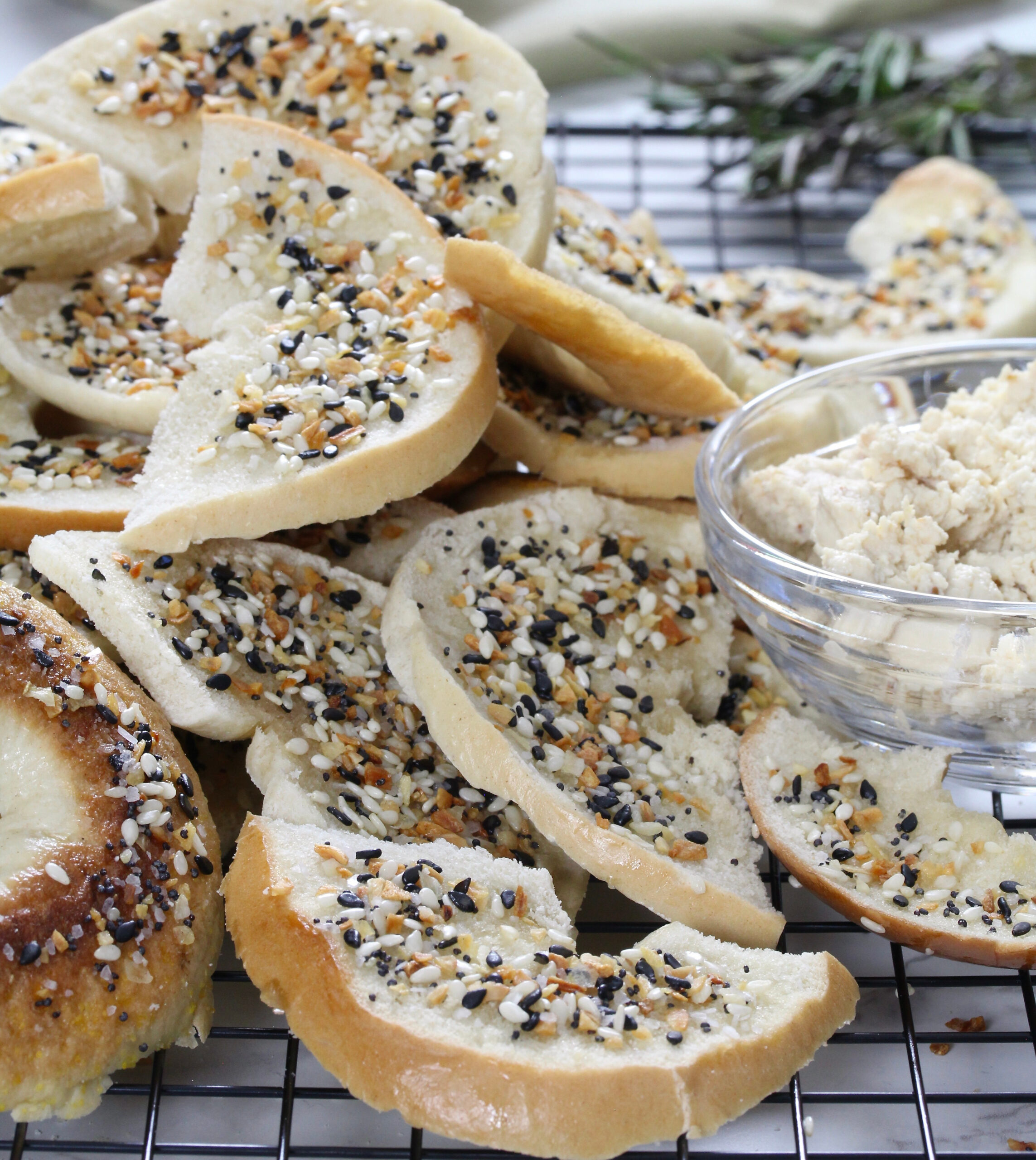 Microwave Everything Bagel Chips