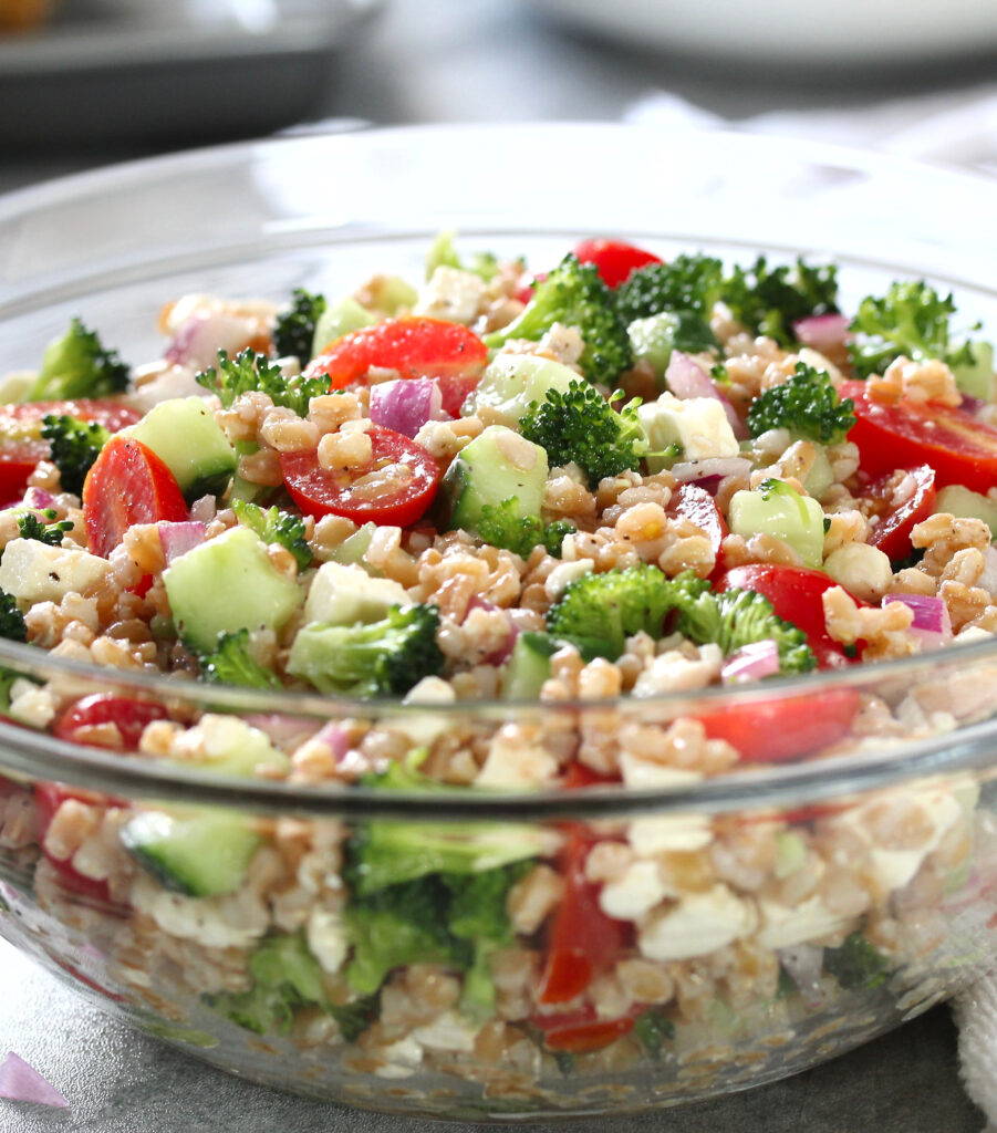 Farro Salad with Red Wine Vinaigrette