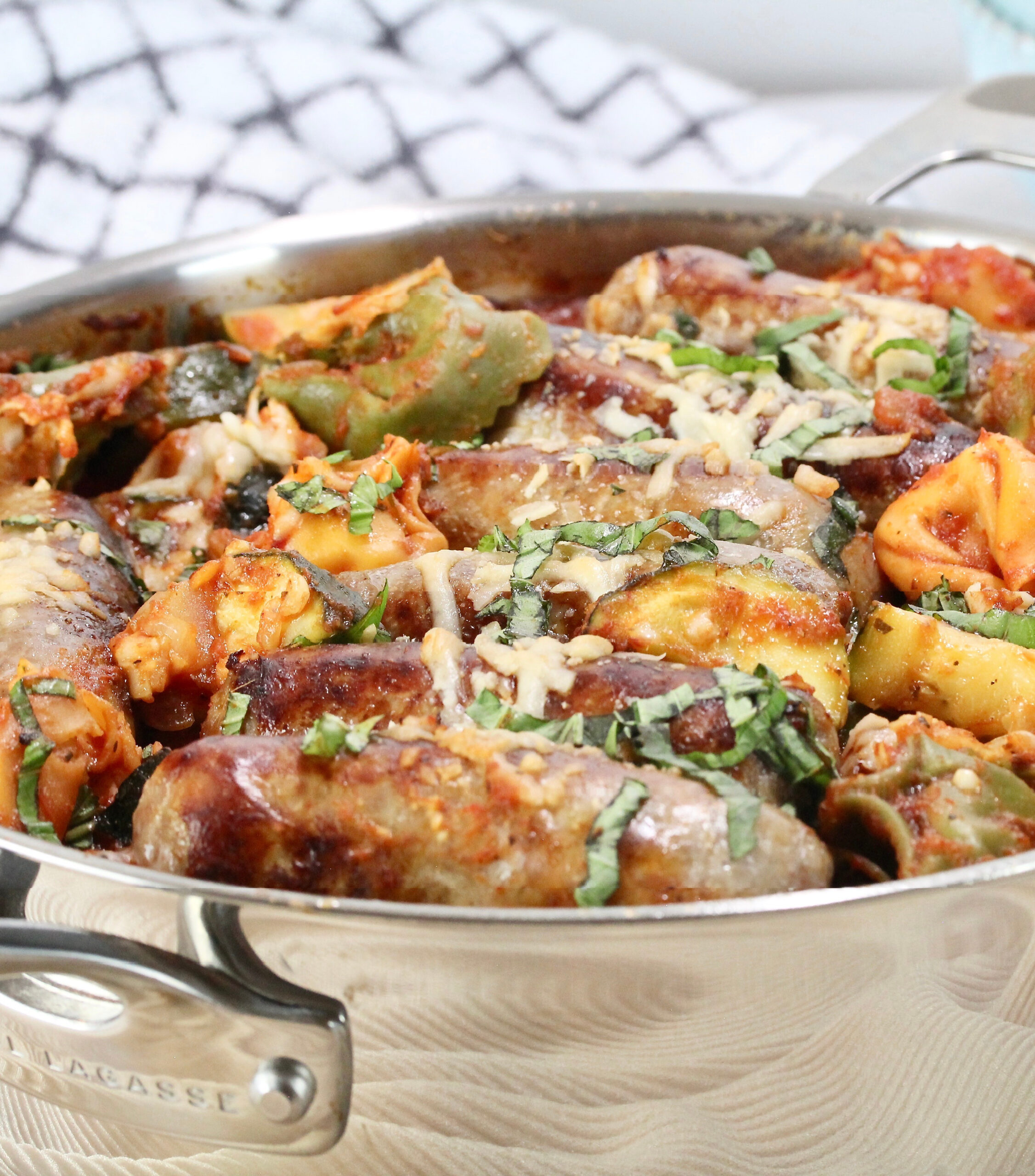 One-Pot Tortellini with Sausage and Zucchini