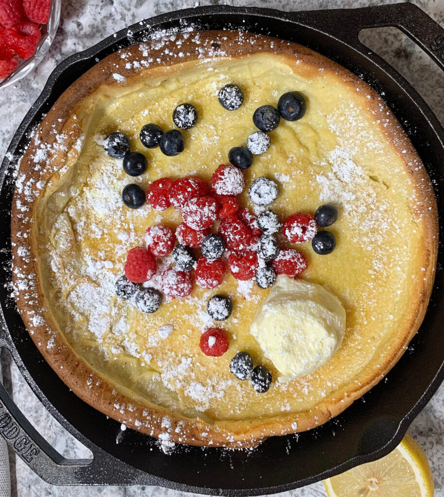 Limoncello Butter and Berries Dutch Baby 