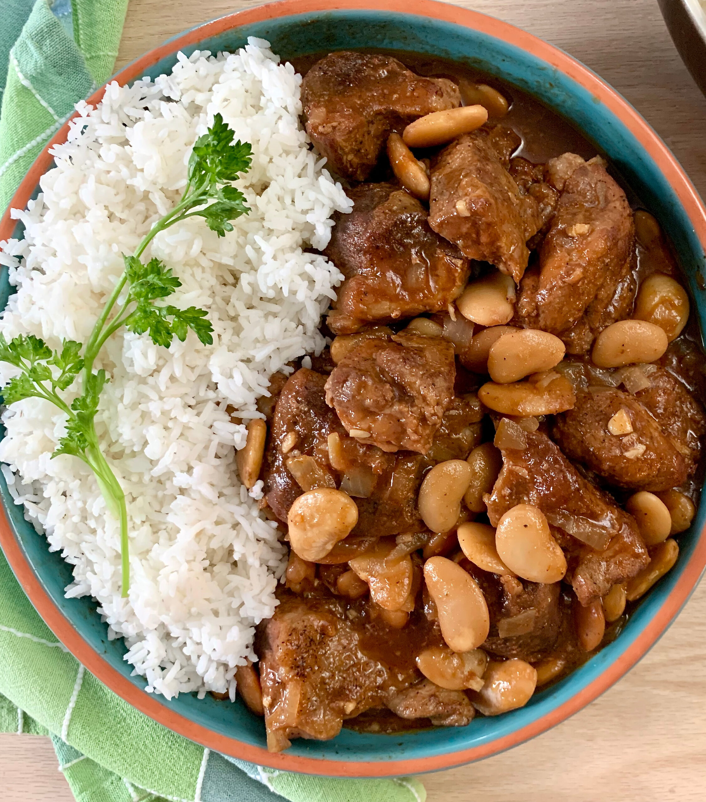 Slow Cooker Pork with Beans